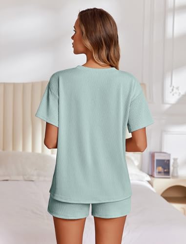 Image of Ekouaer 2 Piece Sets for Women Matching Lounge Sets Summer Outfits