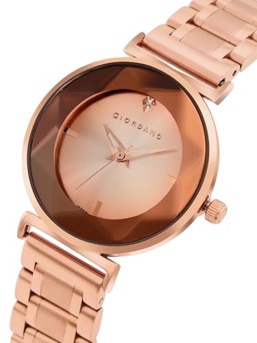 Image of Giordano Analog Stylish Watch for Women Water Resistant Fashion Watch Round Shape with 3 Hand Mechanism Wrist Watch to Compliment Your Look /Ideal Gift for Female - GZ-60059