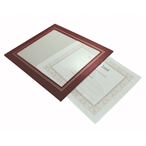 8.5" X 11" Leather Grain Certificate Frame Two Pack, Burgundy #TOP3