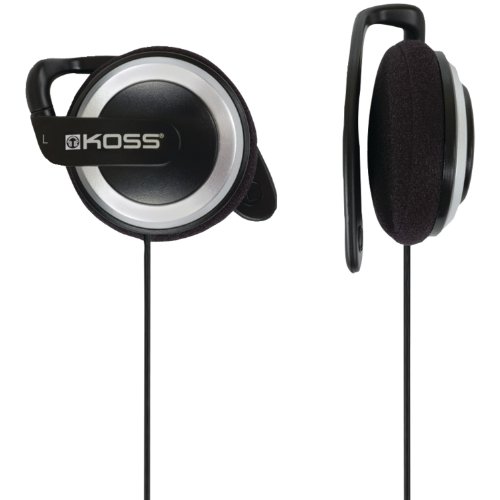 Koss KSC21 SportClip Clip-On Headphones,Black