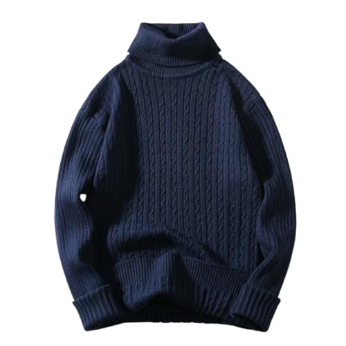 Pull col haut jacquard homme en maille fine premium style minimaliste