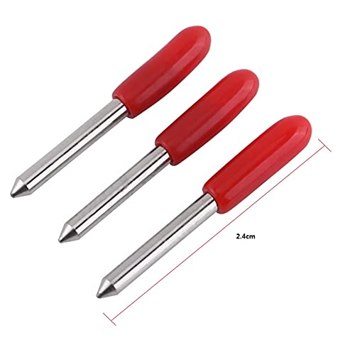 Plotterklinge Schneidklinge 15pcs 45° 2mm Plotter Klingen Roland Hartmetall Schriftzug Ersatzmesser Vinylschneiderklinge für Plotter Cutter mit Roter Kappe