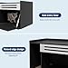 OUTGOODS 31.5 Inch Modern Litter Box Enclosure Cabinet, Concealed Litter Box with Vent Door/Left Side Storage Drawer & Shelf/Small Storage Cabinet/Raised Legs/Top Protectors,for All Kinds of Cats.