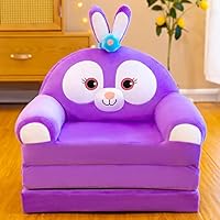 Pluche Opvouwbare Kinderbank, Kinderbank Rugleuning Fauteuil Bed, Cartoon Gestoffeerde Bank Stoel 2 in 1 Klap Open Voor Baby Peuter Jongens Meisjes Schattige Luie Bank,S
