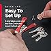 KEYSMART Key Holder for Keychain - Compact Key Organizer for Key Chain, Minimalist Clutter-Free EDC Keychains, Key Ring for Car Fobs Key Chains, Expandable (up to 14 Keys, Red)