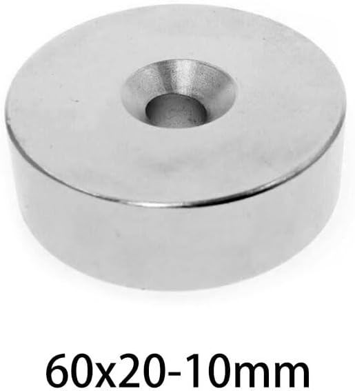 1PC 60x20-10 Big Round 60 * 20 10mm Countersunk Disc Neodymium 60 * 20-10 magnet
