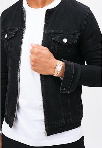 Image of Daniel Wellington Bound 35x24mm Guilloche Silver - Men Watch Stainless Steel Leather Strap Watch