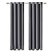 Produktbild SHARABLE Vorhang Blickdicht Verdunklungsvorhänge Blickdichter Verdunkeln Vorhang Gardinen Schlaufschal mit Ösen bei Wohnzimmer Schlafzimmer, 2 StückDunkelgrau, 135x215cm