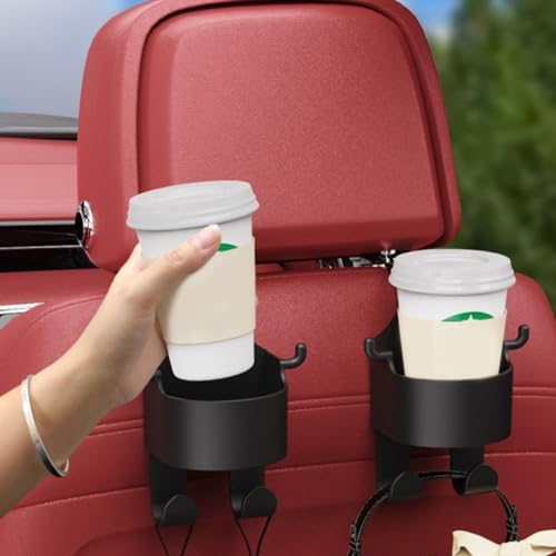 Portavasos para asiento trasero con ganchos 3 en 1 miniatura 2