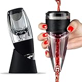 Wine Aerator - New 2021 Luxury Wine Air Aerator - Red Wine Decanter Aerator - Wine Aerator Wine Pourer - Wine Filter Sulfite Soften - Wine Decanters Areators for Wine Bottle - (black)