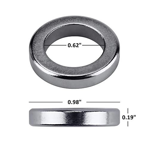 Realth Ring Neodymium Disc Magnets With Holes 2 Pack Round Applied Magnets For Crafts Arts Science Project And Automatic Transmission(Mc822) #TOP2