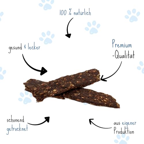 Frostfutter Perleberg Snack-Box Fleischstreifen | 2 kg Kauartikel für Hunde | Getrocknete Fleischstreifen vom Rind & Huhn | 100% natürlich & fettarm | Perfekter Kausnack für große & kleine Hunde
