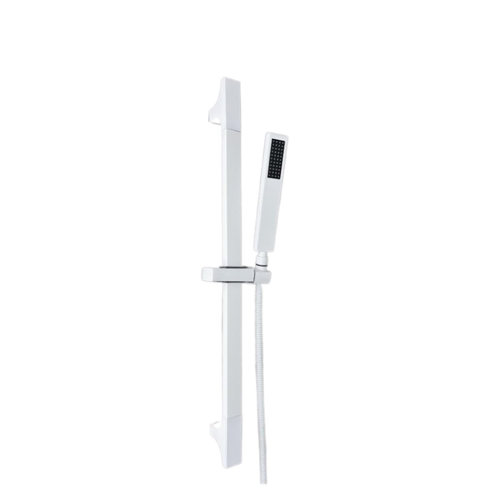 Ensemble de Barre de Douche 3 Fonctions, Barre coulissante réglable en Acier Inoxydable, Laiton Blanc Mat, Douche en Plastique ABS, Tuyau de 1,5 m (Couleur : lot 2) Beauty Comes