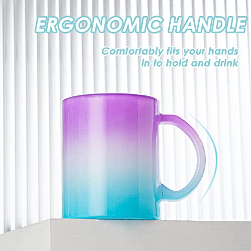 Claplante Coffee Mugs Set Of 6, 17 Oz Large Capacity Coffee Mugs With Handles, Colorful Coffee Mug With 6 Spoons, Large Mugs, Drinking Glasses, Coffee Cups For Latte, Espresso Coffee, Juice, Tea #TOP3