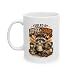 Fueled by Coffee & Chaos Funny Raccoon Mug – 11oz Ceramic Coffee Cup – Humorous Trash Panda Gift for Coworkers, Busy Moms, Teachers – Sarcastic Birthday & Office Gift Idea