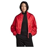 Reißverschluss – Zuglasche G-Star RAW Damen Embro Bomberjacke, Rot (Acid red D23017-D220-A911), M