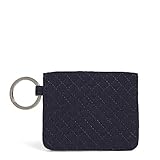 Vera Bradley Women's Microfiber Campus Double ID Case Wallet, Classic Navy