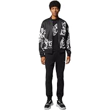 VERSACE JEANS COUTURE Black Joggers with Gold Vertical Logo Signature Style