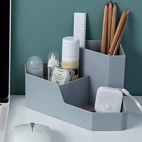 Caja de maquillaje Cosméticos Caja de almacenamiento Maquillaje Organizador Caja de Esquina de Esquema Organización Plástico Almacenamiento de Hogar Contenedor Organizador de Cosméticos y Perfumes(Blu