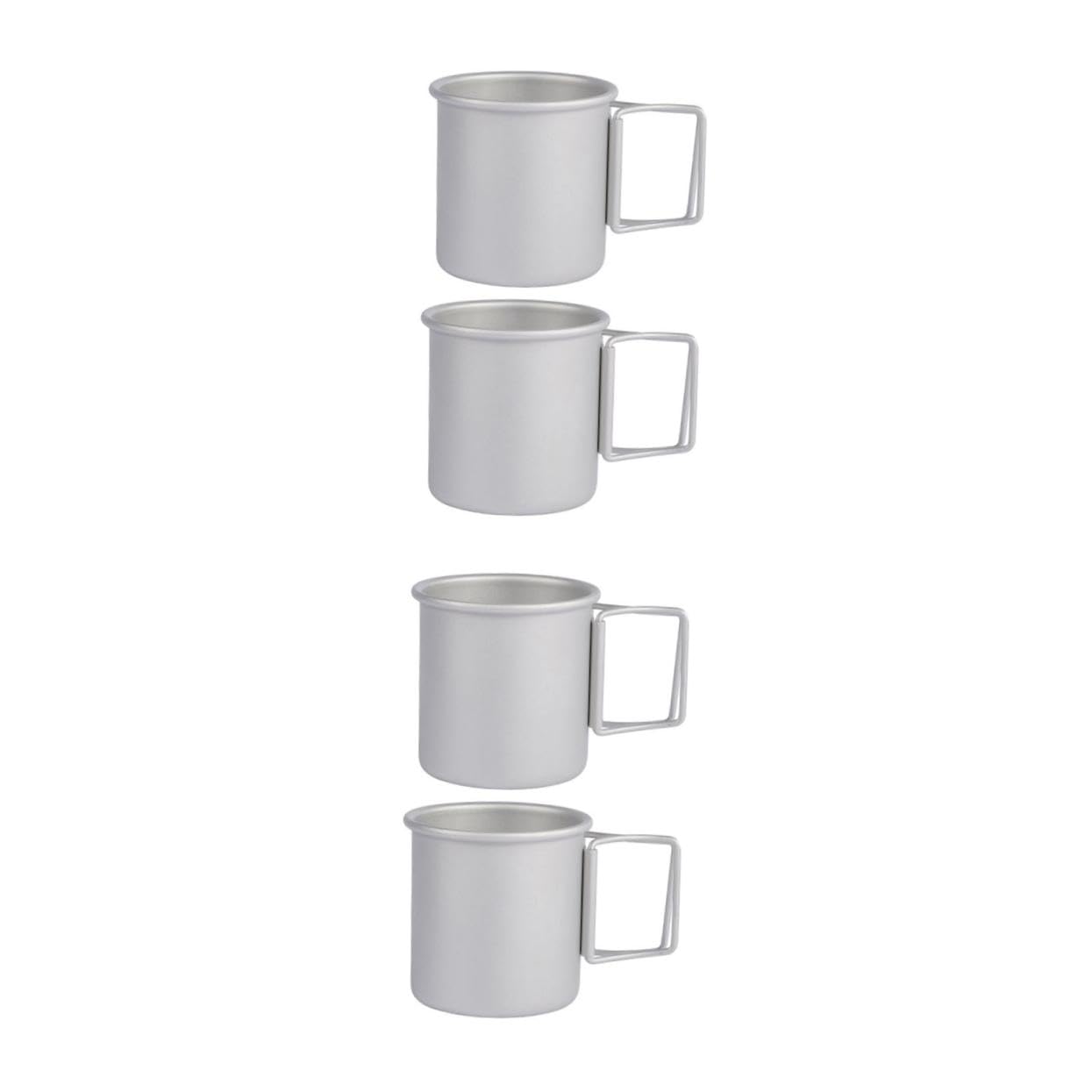 Toyvian 2 Sätze Faltbarer Aus Aluminium Faltbarer Griff Mit Reise Campingbecher Rechteckige Becher Zusammenklappbarer Reisebecher Großer Isolierter 2 Stück * 2