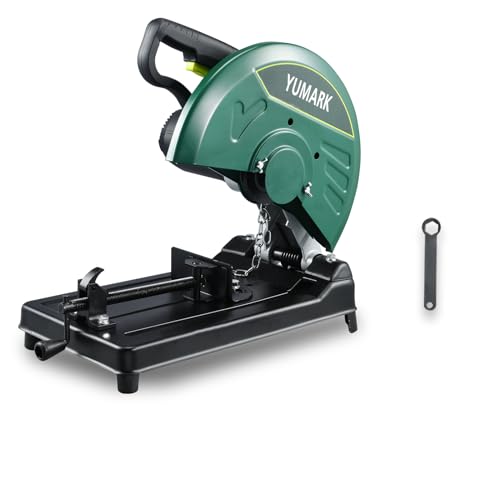 Image of Yumark Abrasive Chop Saw, 2200W 3800RPM Steel Cutting Machine, Metal Cutting Saw with No Blade for Rebar, Angle Steel, Hollow Pipe