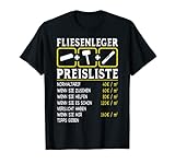 Herren Fliesenleger Preisliste Stundenlohn T-Shirt