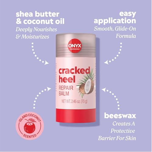 Onyx Professional Cracked Heel Repair Balm Stick for Dry Cracked Feet Treatment, Coconut Scent, 1 pack - Moisturizing Foot Balm, Rolls On, Cracked Heel Treatment - Image 4