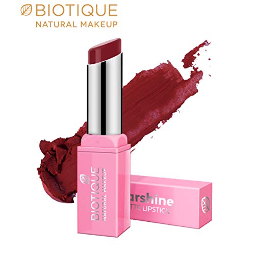Image of Biotique Natural Makeup Starshine Matte Lipstick, Moody Muse, 3g
