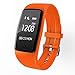 Winnes Fitness Tracker, S1 Smart Bluetooth Wristband Podometer Smart Wristband Sleep Monitor, Reloj de Pulsera Resistente al Agua con Monitor de frecuencia cardíaca para Android e iOS Orange