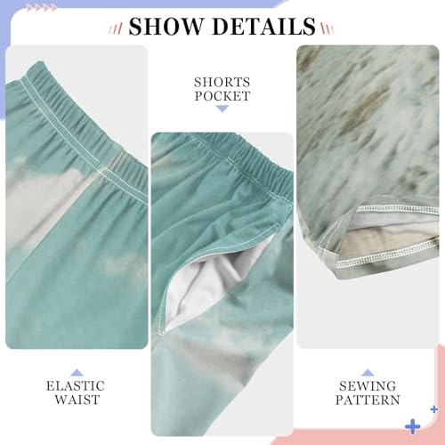 Boys' Pants Seaside Beach Walker Long Bottoms Jogger Pants Elastic Waist Trousers with Pockets S-XL4