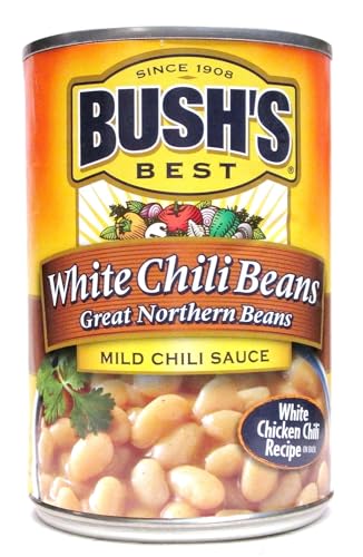 Bush's Best Canned White Chili Great Northern Beans Mild 15.5 oz (Pack of 6)