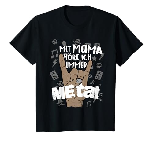 Mit Mama höre ich immer Metal, lustiges heavy metal fans T-Shirt