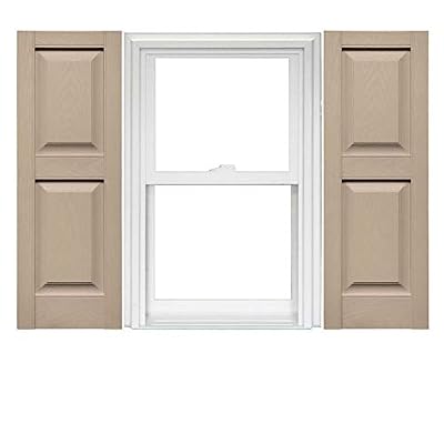 Mid America Raised Panel Vinyl Shutters (1 Pair) - 14.75 x 71 023 Wicker