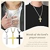 APMGONT Men's Cross Necklace Stainless Steel Cross Necklace for Men Silver/Gold/Black Necklace Cross Pendant Necklace with Chain 60cm Christmas Jewellery Religious Birthday Gifts for Men Teen(Silver) #5