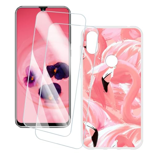 OAGELIM 2�Z�b�g �X�N���[���v���e�N�^�[ + �P�[�X Oukitel Digi C2 (6.1 �C���`) �Ƃ̌݊������� �A�[�e�B�X�e�B�b�N�J�X�^���v�����g�J�o�[�Ƌ����K���X�t�B���� �X�N���b�`�h�~ (�t���~���S)