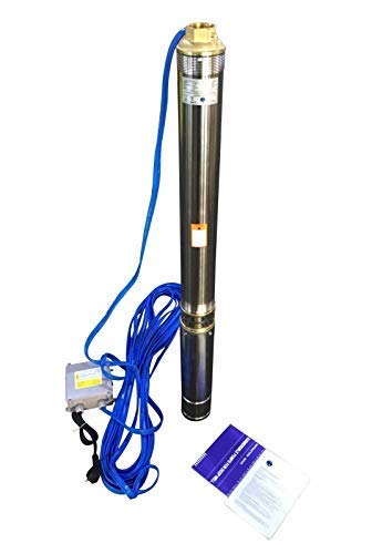 INOX Tiefbrunnenpumpe Brunnenpumpe Edelstahl 3 0,75 kW 3780 l/h, Förderhöhe: 85 Meter. Max Druck: 8,4 bar.