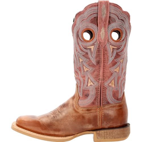 Durango® Lady Rebel Pro™ Women's Burnished Rose Western Boot, Dusty Brown Sky Blue, Size 7.5(M)3