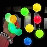 6 Pack Luminescent Stress Relief Toy Fluorescence Sticky Ball - Squishy Glow Stress Sticky Balls,...