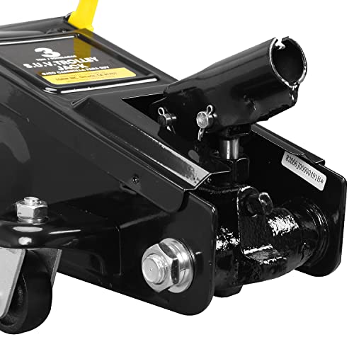 BIG RED AT83006BR Hydraulic Trolley Service/Floor Jack with Extra Saddle (Fits: SUVs and Extended Height Trucks), 3 Ton (6,000 lb), Black/Silver