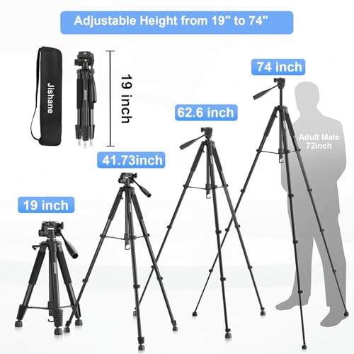 Jishane JISHANE1 74 Inch Camera Tripod thumb #2