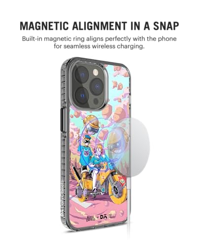 Image of DailyObjects Neu Dystopia Stride 2.0 Magnetic Case Cover Compatible with iPhone 14 Pro Max | Wireless Charging Slim Back Cover | 2 Layer Edge Protection & Shockproof