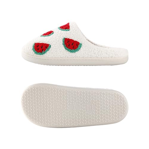Image of Women's Men's Cute Fuzzy Heart Slippers Memory Foam Fluffy Couple Slippers Cozy House Indoor Outdoor Shoes