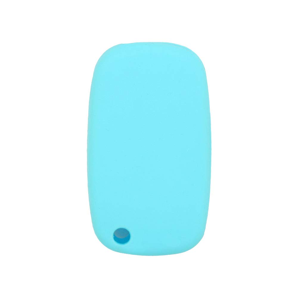 BROVACS Silicone Cover Protector Case Holder Skin Jacket Compatible with RENAULT 2 Button Flip Remote Key Fob CV9352 Light Blue - Image 3