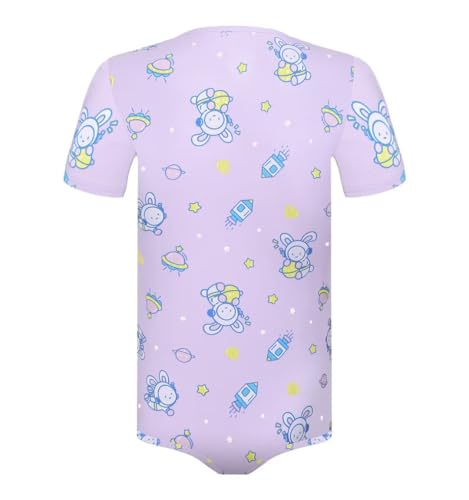 Men Short Sleeve Bodysuit Pajama Print Bodysuit One Piece Pajamas Rompers Basic Onesie2