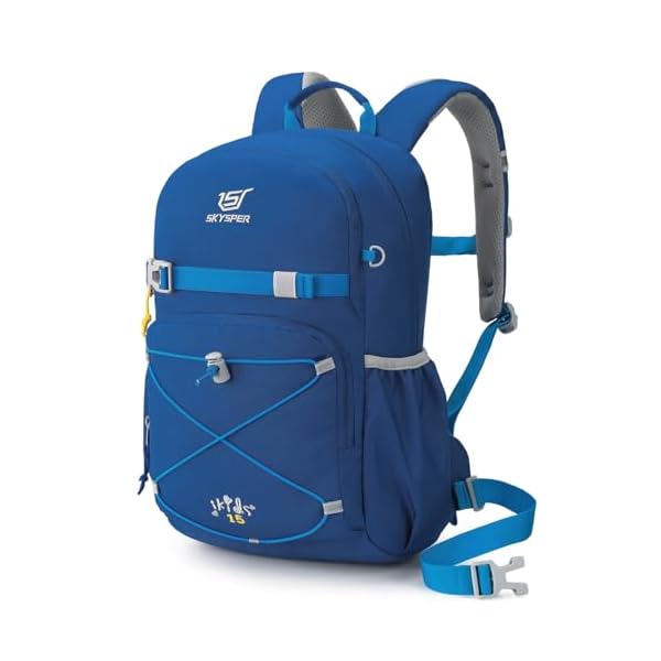 SKYSPER Kids Backpack - 15L Travel Backpacking Small Age 4-6 Ergonomical Design Multi-compartment Breathable Day Pack Preschool Kindergarten Bag