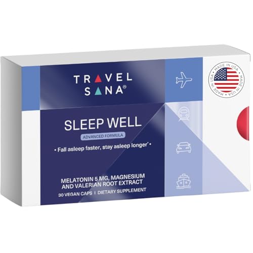 TRAVELSANA Sleep Aid & Jet Lag Support for Travel |