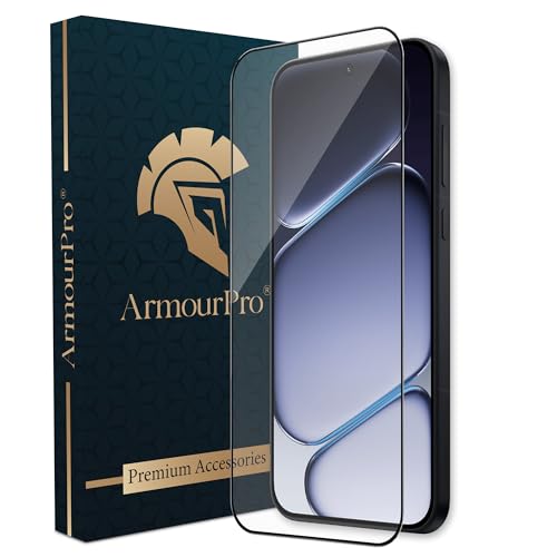 Image of ArmourPro Tempered Glass for OnePlus Nord CE 6-9H Screen Protector with Black Border, Anti Scratch, Edge-to-Edge Coverage, HD Clarity, Smooth Touch, Case Friendly | Black