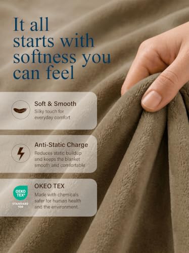 Image of Utopia Bedding Ultra Soft Fleece Bed Blanket King Size Camel (90x102 Inch)