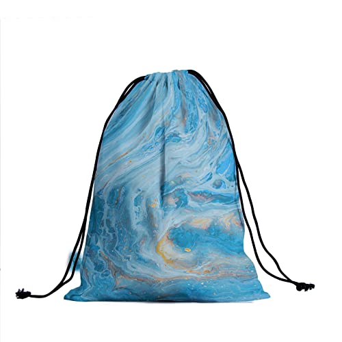 Nerxy Blue Marble Grip Bag Gymnastics - Abstract Art Grip Bag For Gymnast Retro Paintbrush Colors Storage Bag Gym Pouch Drawstring Bags Pouch Bags #TOP1