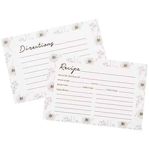C.R. Gibson Night and Day Blush Double Sided Recipe Card Set, 4